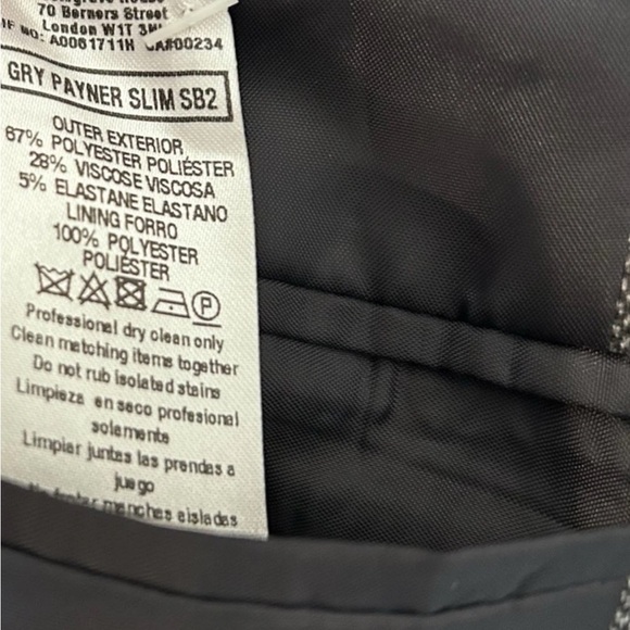 TOPMAN Skinny Fit Single Breasted Suit Blazer Men's Size 34R Gray Payner NWT - Picture 5 of 5